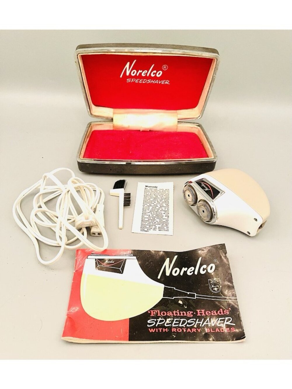 MCM 50s 60s Norelco Speedshaver SC7870 Floating Heads Electric Razor Holland